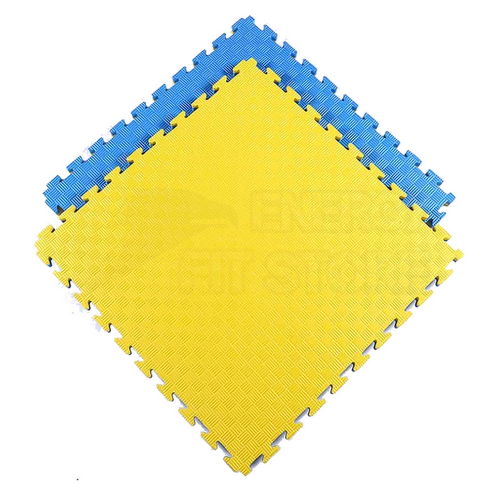 Tapis Tatami Puzzle 2.5cm Bleu-Jaune