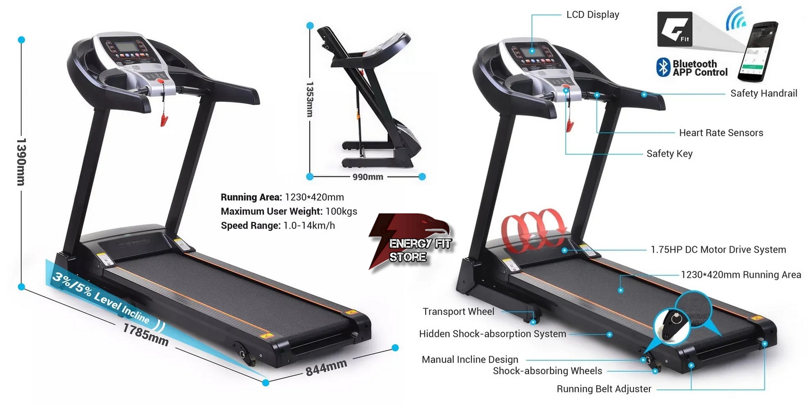Tapis Roulant T900 Connect