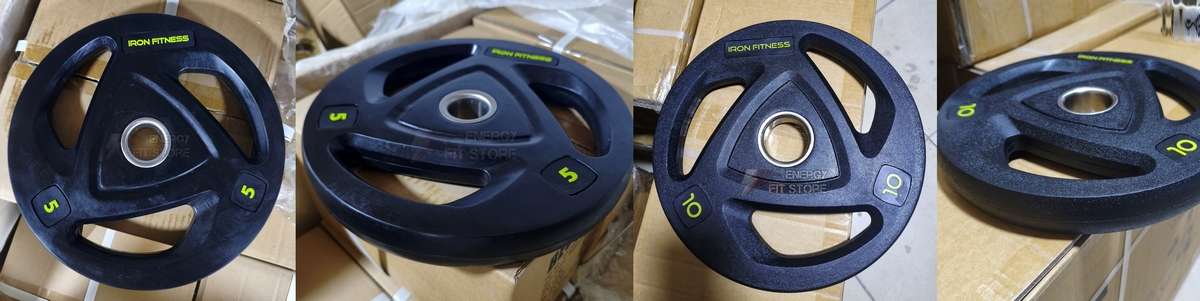 IRON Fitness 3 Grip Olympic Weight Plates