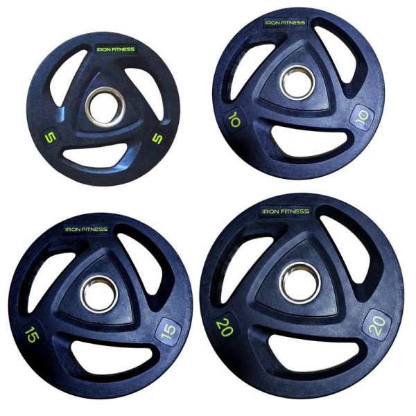 IRON Fitness 3 Grip Olympic Weight Plates